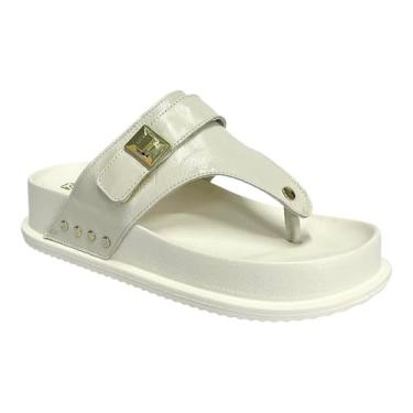 Imagem de Tamanco Santinelli Papete Dedo Couro 1550-032 Marfim