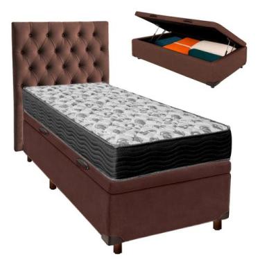 Imagem de Conjunto Cama Box Bau Blindado Solteiro + Colchão D33 Iso100 Ortobom +