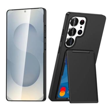 Imagem de Capa tipo carteira com suporte para cartão para Galaxy S24 Ultra, à prova de choque, com suporte, capa protetora (para Galaxy S24 Ultra/preta)