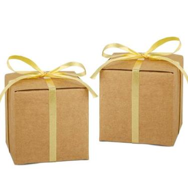 Imagem de Caixas de presente Aacortalk, pacote com 100 unidades, Brown Kraft, 5x
