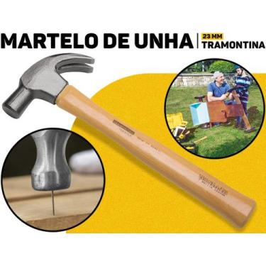 Imagem de Martelo Unha Tramontina 23mm Profissional Cabo Madeira P/ Carpinteiro 