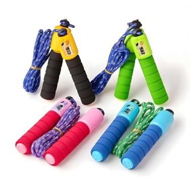 Imagem de Corda de Pular Profissional Com Contador Esportiva e Ajustável Para Exercícios Fitness Treinamento Academia Crossfit, Cabo Ergonômico e Velocidade Rápida (1 Unidade)