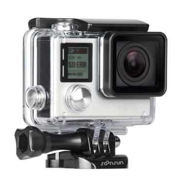 Imagem de SOONSUN Standard Protective Waterproof Dive Housing Case for GoPro Hero 4, Hero 3+, Hero 3 Black Silver Camera - 40 Meters (131 Feet) Underwater Photography