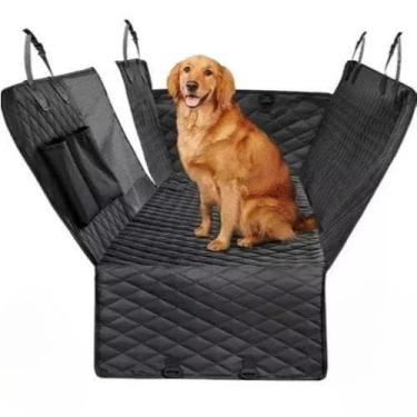 Imagem de Capa Protetora para Banco de Carro Pet - Impermeável com Cinto de Segurança, Carro à Prova D’Água para Cachorro(preto)