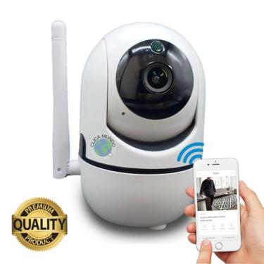 Imagem de Mini Camera Robô Ip Wifi Hd Onvif Sensor Movimento Automatico - IP CAM