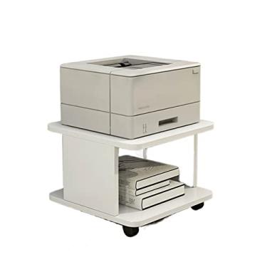Imagem de Suporte de impressão Suporte de impressora industrial Carrinho de impressora Prateleira de chão Suporte de copiadora de mesa móvel Armazenamento sob a mesa Carrinho de armazenamento sobre rodas para