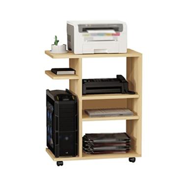 Imagem de Suporte de CPU para PC, suporte de impressora resistente de 4 camadas, suporte de torre de hospedeiro, escritório em casa, suporte de bandeja de chassi removível com suporte de rodas (cor: B)