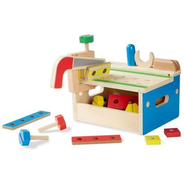 Imagem de Kit de Ferramentas de Construção Infantil de Madeira com 32 Peças para Crianças Acima de 3 Anos, Melissa & Doug