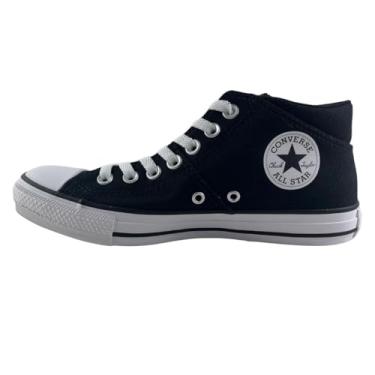 Imagem de Tênis Converse All Star Madison Pretos, Parte Superior em Sarja, Amortecimento Interno, Cadarços Largos, Acolchoado no Tornozelo (PRETO, BR, Adulto, Numérico, 36)