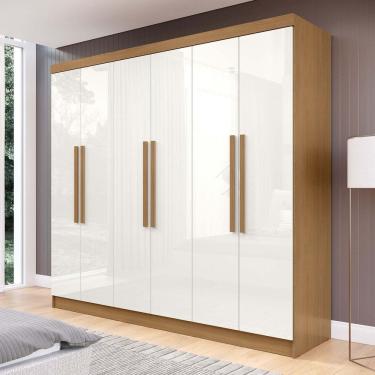 Imagem de Guarda-roupa 181,2cm X 200cm Lyon Yescasa Cinamomo/ Off White