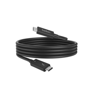 Imagem de Belkin Cabo Thunderbolt 4 (2 m, cabo de alimentação de 2 metros), cabo USB-C para USB-C com entrega de energia de 100 W, compatível com USB 4, compatível com Thunderbolt 3, MacBook Pro, eCPU e mais -