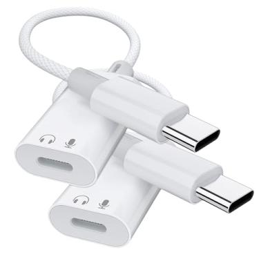Imagem de Adaptador de áudio USB C para fone de ouvido Lightning, adaptador de áudio USB C macho para Lightning fêmea compatível com iPhone 17/16/16e/15 Plus/Pro/Max, iPad Pro, iPad Air 6/5, MacBook (sem carga
