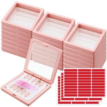 Imagem de Pressione na caixa de embalagem de unhas meekoo com fita adesiva 30 un