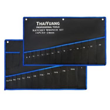 Imagem de Bolsa enrolável THAIYUANG Heavy Duty Canvas 14 bolsos Métric+13 bolsos