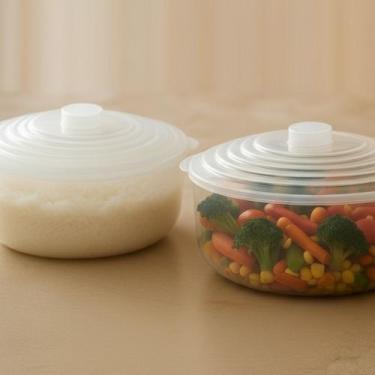 Imagem de Panela de Arroz e Legumes para Microondas 2L Pote Multiuso com Tampa P