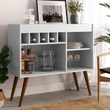 Imagem de Aparador Retro New Odin Com Adega E Nichos Pes Palito - LOJAS PRIMELAR