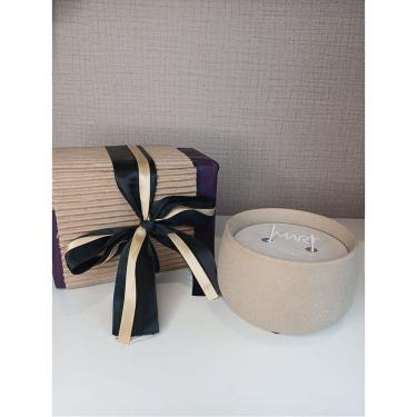 Imagem de Vela Com Suporte Em Cerâmica - 13x8cm