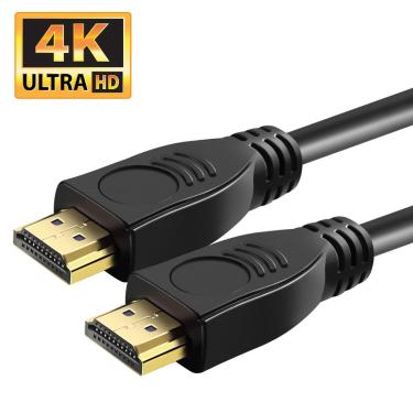 Imagem de 1 Unidade Cabo HDMI 8 metros 4K 2.0 3D @ 60Hz Conector Banhado Ouro 24k Blindado Emborrachado