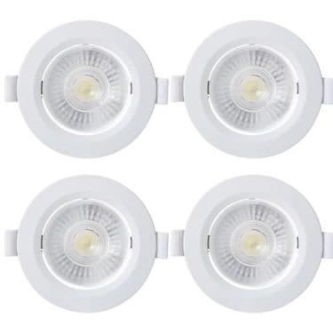 Imagem de Kit 4 Spot Embutir Taschibra Alltop Redondo Led 7W 3000K
