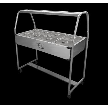 Imagem de Carrinho Buffet Térmico Self Service 8 Cubas Quentes 220v