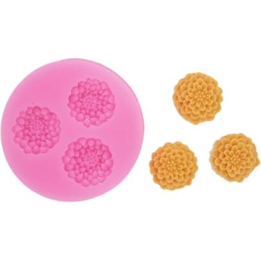 Imagem de Mini molde de fondant rosa de silicone molde de açúcar moldes de artesanato DIY flores de pasta de goma decoração de bolos F154 moldes de pasta de fondant e goma moldes de pastelaria e pastelaria