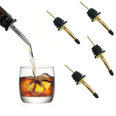 Imagem de Bico de despejo de licor com tampas de poeira - Despejadores de garrafa para azeite de oliva - Speed Pourers, acessórios de bar de bar