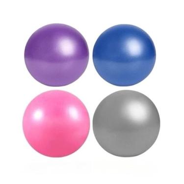 Imagem de 1 mini bola de Pilates fitness 25 cm compacta portátil para treinamento de estabilidade, balé, ioga e exercícios básicos, estúdio em casa, academia, roxo