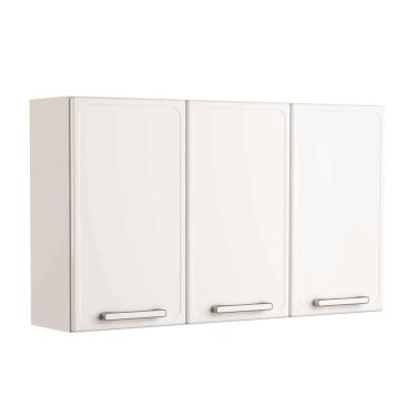 Imagem de Armário Aéreo Alto Cozinha Em Aço 3 Portas Gourmet Bertolini Branco
