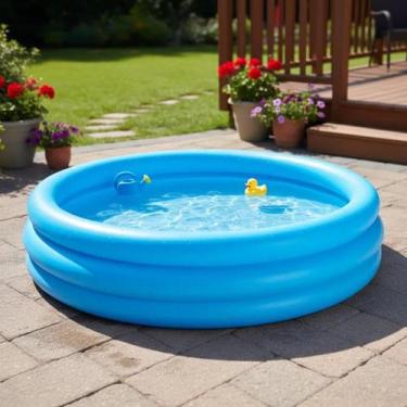 Imagem de Piscina Inflável Infantil Redonda 3 Camadas Verão Criança Resistente A