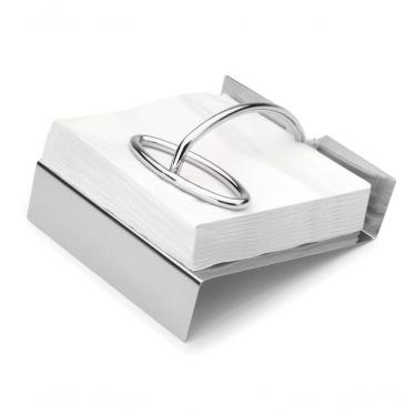 Imagem de Porta Guardanapos De Papel Aço Inox Organizador De Cozinha Mesa Posta Servir Com Contrapeso Gloss