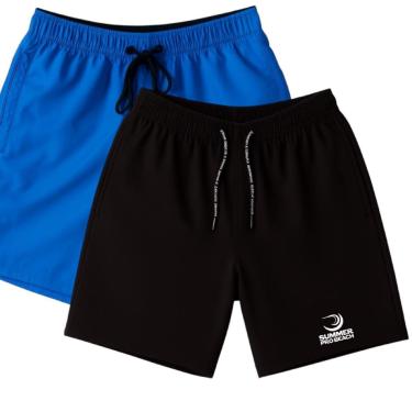 Imagem de Kit 2 Shorts Masculinos Corrida Treino Academia Beach Tennis-Masculino