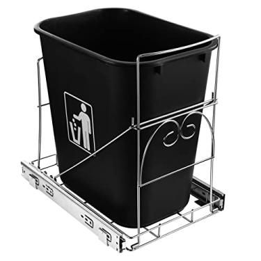 Imagem de Ormeli Lixeira Retrátil Sob O Armário, Prateleira Deslizante Ajustável Para Lixo Para Cozinha, Suporte Deslizante Para Lata De Lixo Sob A Pia Da Cozinha/Despensa, Lata De Lixo Não Incluída