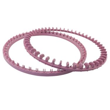 Imagem de DGBRSM 1 conjunto de capa de substituição de cilindro de máquina de tricô de 48 pinos rosa fio manivela máquina de tricô acessórios de plástico