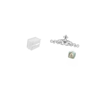 Imagem de Fenteer Porta-papel Higiênico em Acrílico com Design Moderno de Parede em Metal, Dispensador de Papel Toalha com Placa Floral para, Ou Cerca.