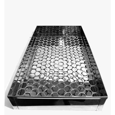 Imagem de Bandeja Tabuleiro Escorredor De Fritura C/Tela 41 X 25 X 7 Cor:Prateado