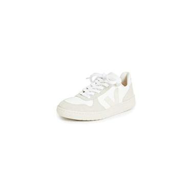 Imagem de Veja Tênis feminino V-10 com cadarço, Branco/Natural/Pierre, 8