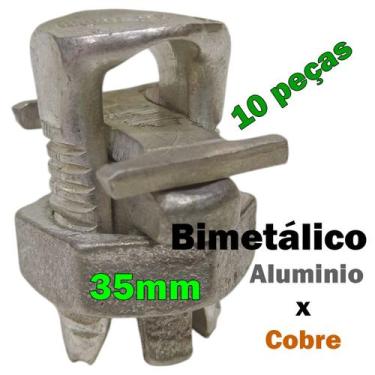 Imagem de Kit 10 Conector Split Bolt Parafuso Fendido para Emenda Cabos 35mm Bim