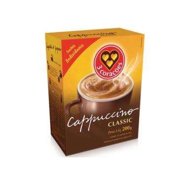 Imagem de Cappuccino 3 Corações Classic em Sachê 20g - 10 UNIDADES