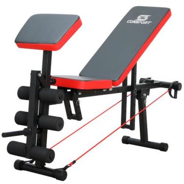 Imagem de Banco Supino Banqueta para Musculação 40x1 Multifuncional Ajustável Co