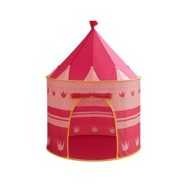 Imagem de Barraca Infantil Castelinho Rosa, Tenda de Brinquedo para Crianças,Barracas Infantis e para Brincar, Modelo Castelo