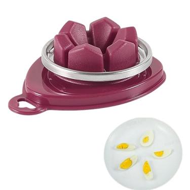 Imagem de Cortador de ovos para ovos cozidos, fácil de cortar ovos em fatias, cunha e dados, corpo de ABS resistente com fios de aço inoxidável, pés antiderrapantes, pode ser lavado na lava-louças, livre de BPA