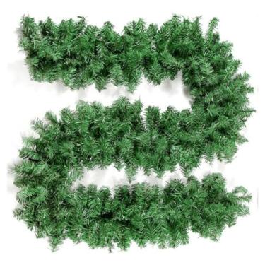 Imagem de Festão Decorado Com Enfeite Pisca Pisca Bolinha Aramado Grosso Flexível Natal 270cm Galhos Varal(FESTÃO CRU)