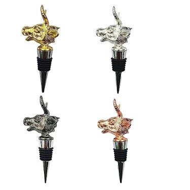 Imagem de Rolhas de vinho em forma de boi para garrafas de vinho de silicone reutilizável tampa de saída de vinho tampa de garrafa seladora de garrafa rolhas acessórios de vinho fofos divertidos para manter o