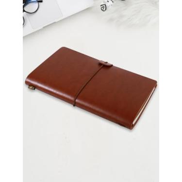 Imagem de Agenda de viagem recarregável com organizador de cartões e inserções em branco, 180 páginas A6 (11 x 16 cm) Caderno de diário forrado para escrever, viajar, negócios, trabalho e escola, faculdade