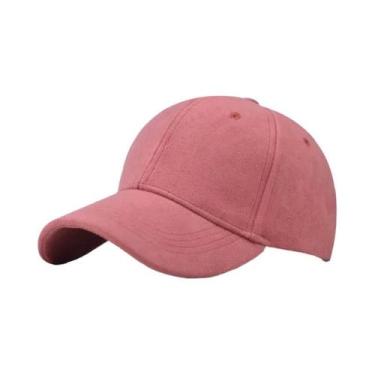 Imagem de Boné Snapback Unissex de Camurça - Chapéu Hip Hop para Outono, Rosa