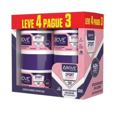 Imagem de Kit Desodorante Above Creme 50G Lv4Pg3 Energy Women