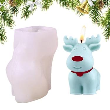 Imagem de Molde de silicone para vela de Natal reutilizável 3D molde de vela de silicone moldes de vela de férias feito à mão sabão fabricação de velas para decoração de natal para casa suprimentos de