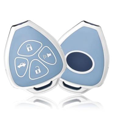 Imagem de Capa de chaveiro de 3/4 botões para Toyota 2009-2016 Venza Camry Corolla 2007 2008 2009 2010 2011 4Runner Yaris