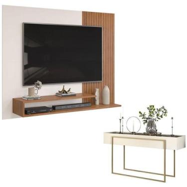Imagem de Painel para Tv Nando Freijó Off White e Aparador Petri Off White  DJ M
