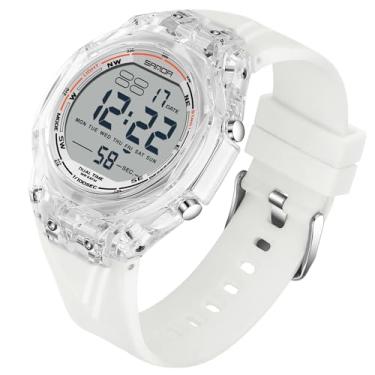 Imagem de TICKEEN Relógio masculino esportivo, digital, à prova d'água, com alarmes/contagem regressiva/cronômetro/12 e 24h/tempo duplo/luz/campainha de hora em hora/relógio de pulso multifuncional militar